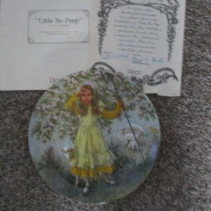 Little Bo Peep Mother Goose 1983 Reco Collectible Plate John McClelland with Box